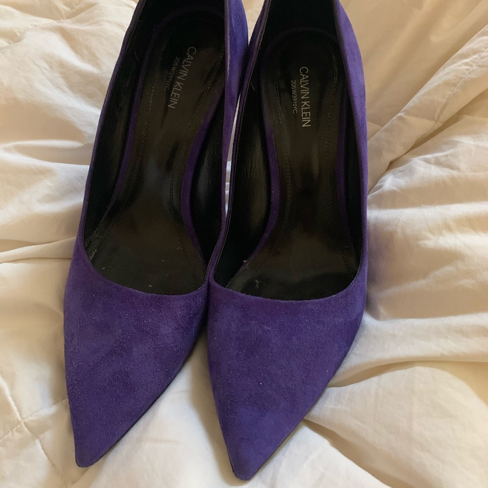 RAF Simons Calvin Klein suede heels